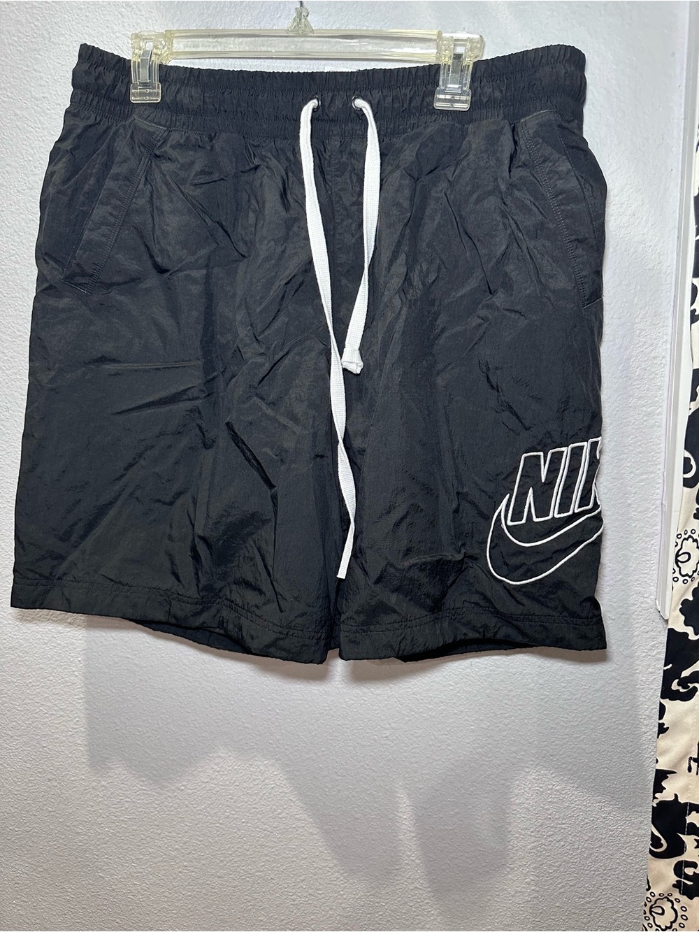 Nike black logo swim shorts nylon